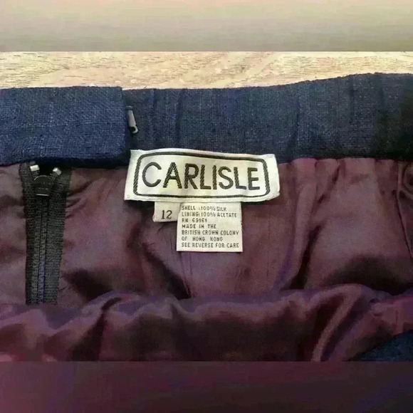 Size 12 women’s carlisle wool/ silk skirt- straight style with button front - Picture 4 of 8